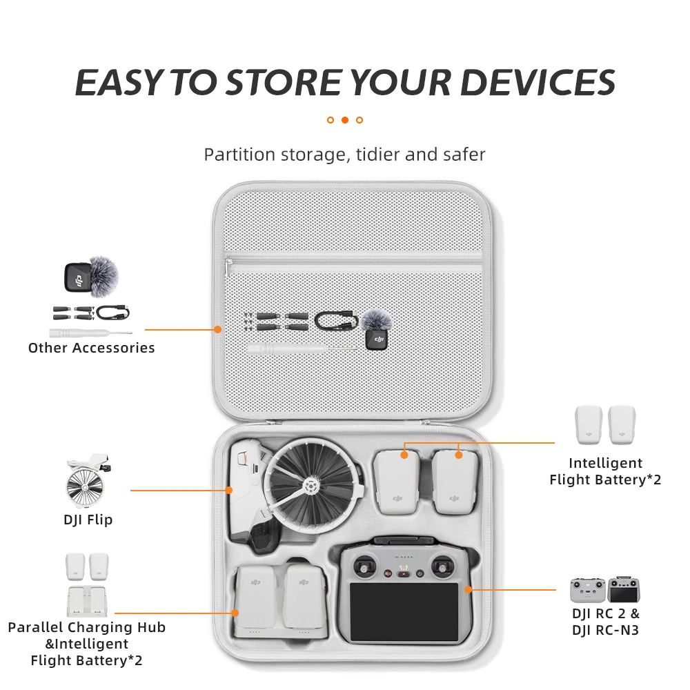 Shoulder Bag for DJI Flip RC 2 - Drone Hard Shell Case review and price